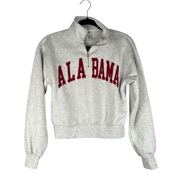 Women's Alabama University Pullover 3/4 Zipper Pullover Mockneck Sweatshirt XS - Picture 1 of 7